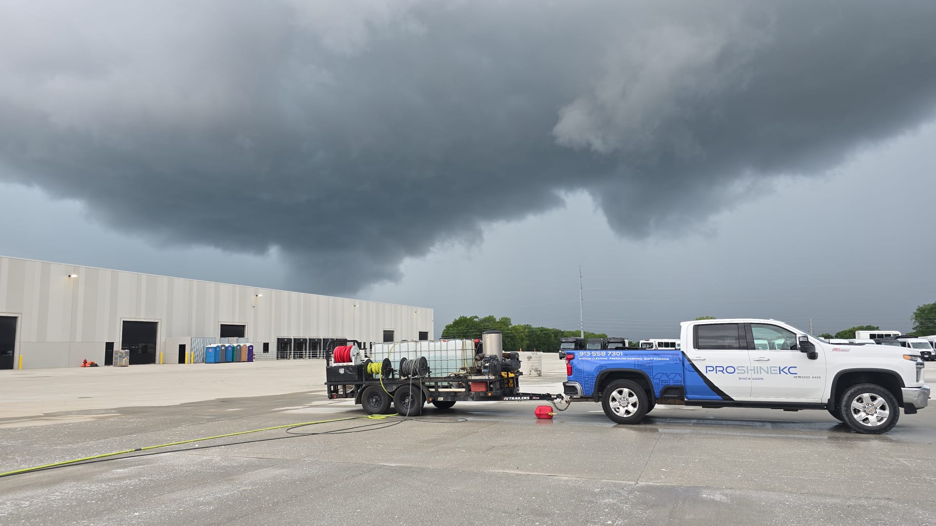 Parking Lot Paint Stripe Removal in KCMO